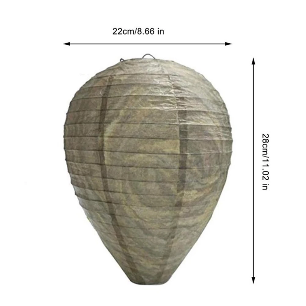 5-1PC Hanging Wasp Nest Decoy Outdoor Waterproof Fake Wasp Nest Decoy Hornets Insects Paper Drive Beehive Lantern