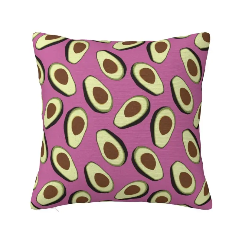 

Красивый розовый чехол для подушки с рисунком авокадо, 50x50 см, домашний декоративный Модный чехол для дивана, квадратный чехол для подушки