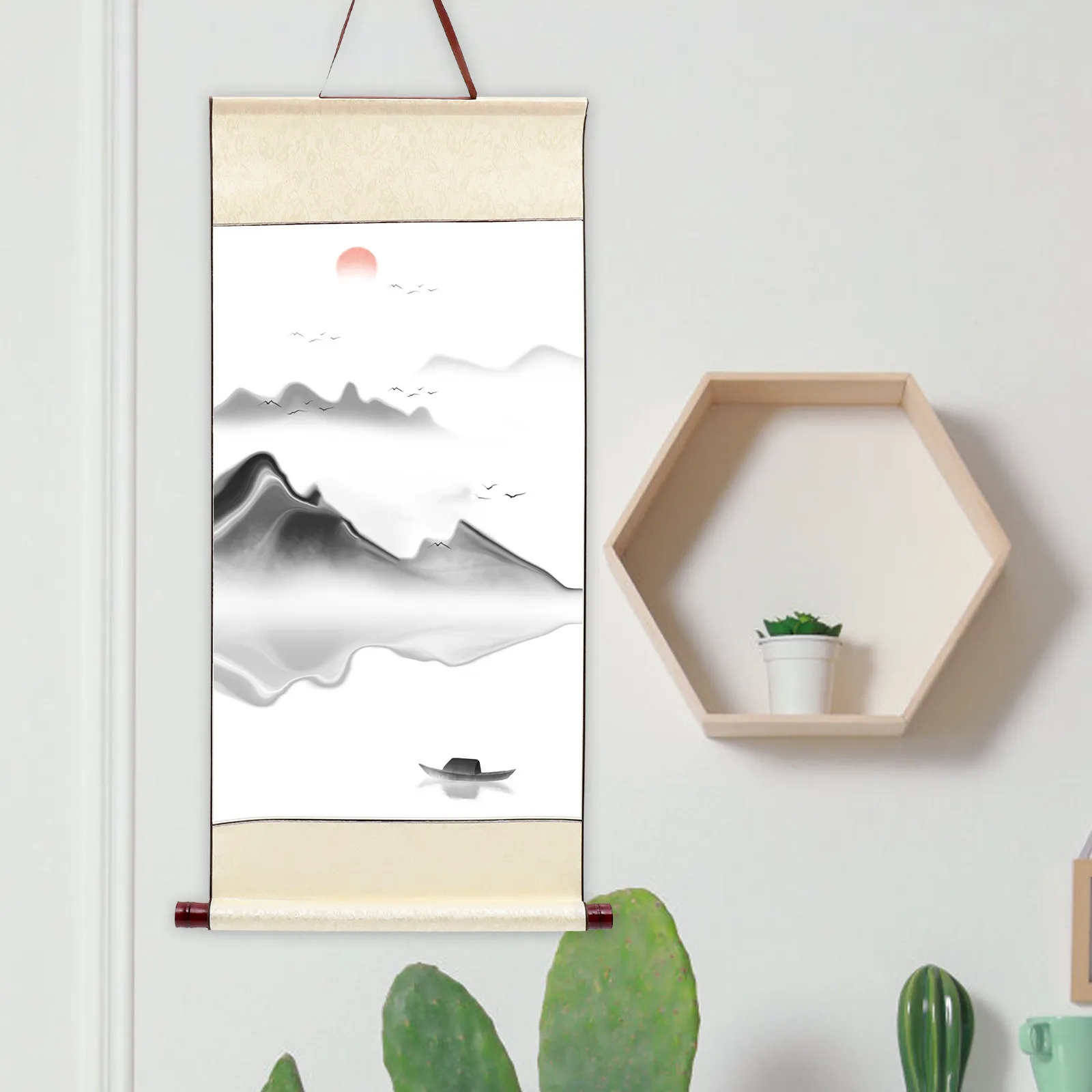 빈 서예 스크롤 종이 전문가급 중국어 그림 스크롤 어린이 성인 쓰기 연습용 벽걸이 예술 작품