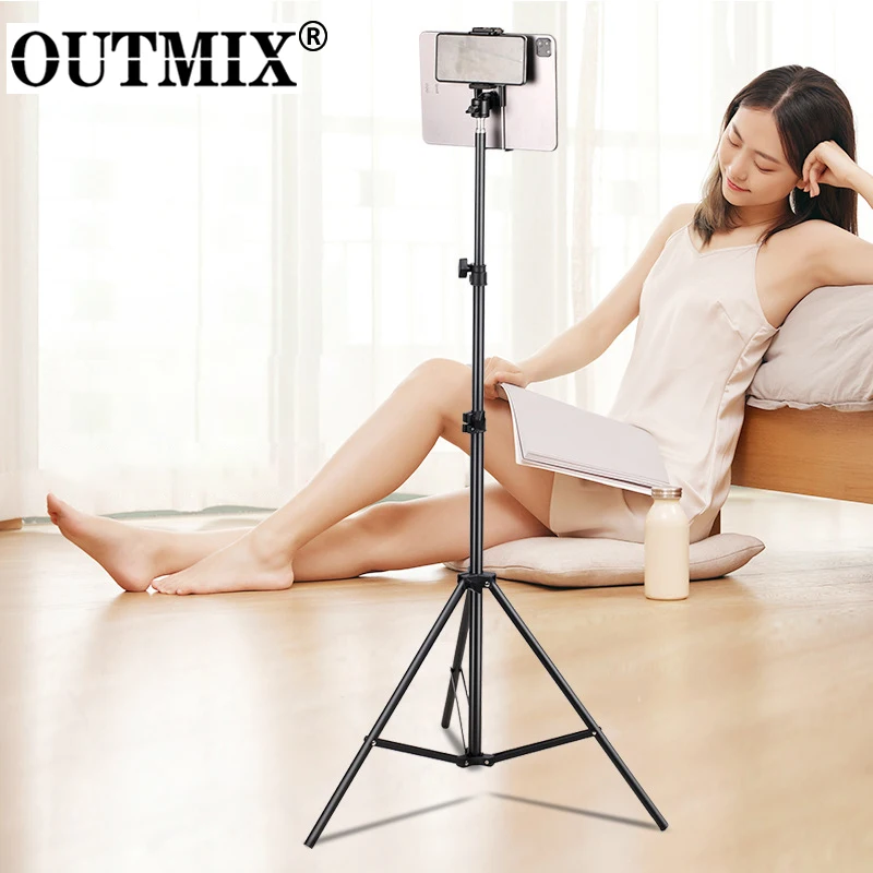 Suporte ao Vivo da Montagem do Suporte do Suporte do Assoalho do Tripé da Tabuleta Ajustável para 411 Polegadas para Smartphones do Ipad Suporte Preguiçoso