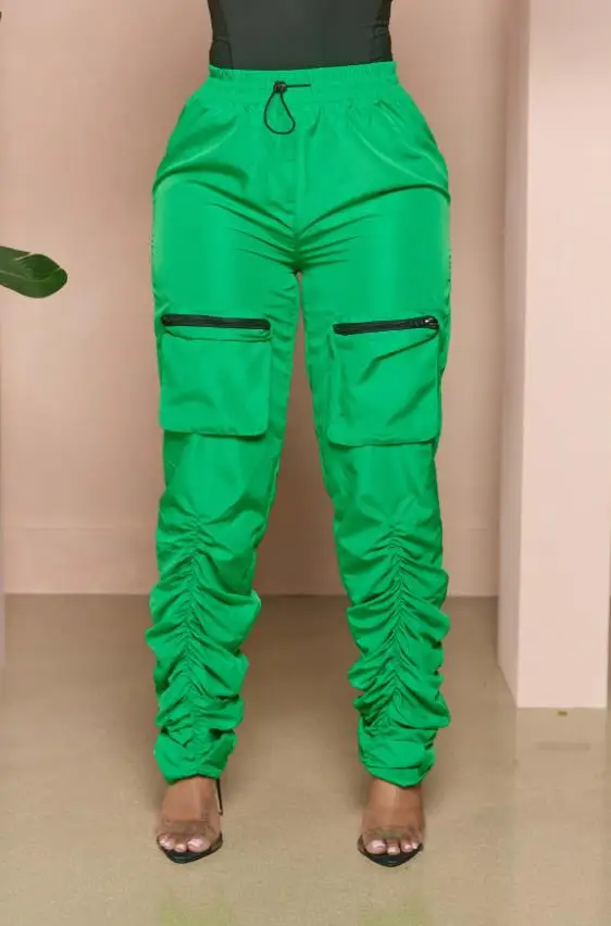 

Personalized Ruched Pocket Zippered Casual Cargo Pants for Women 2023 New Women's Clothing Ladies Street Fashion Loose Trousers