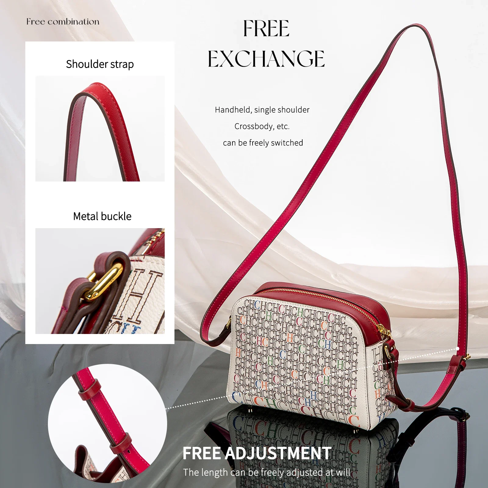 حقيبة يد نسائية كلاسيكية فاخرة بتصميم مربع من مادة...