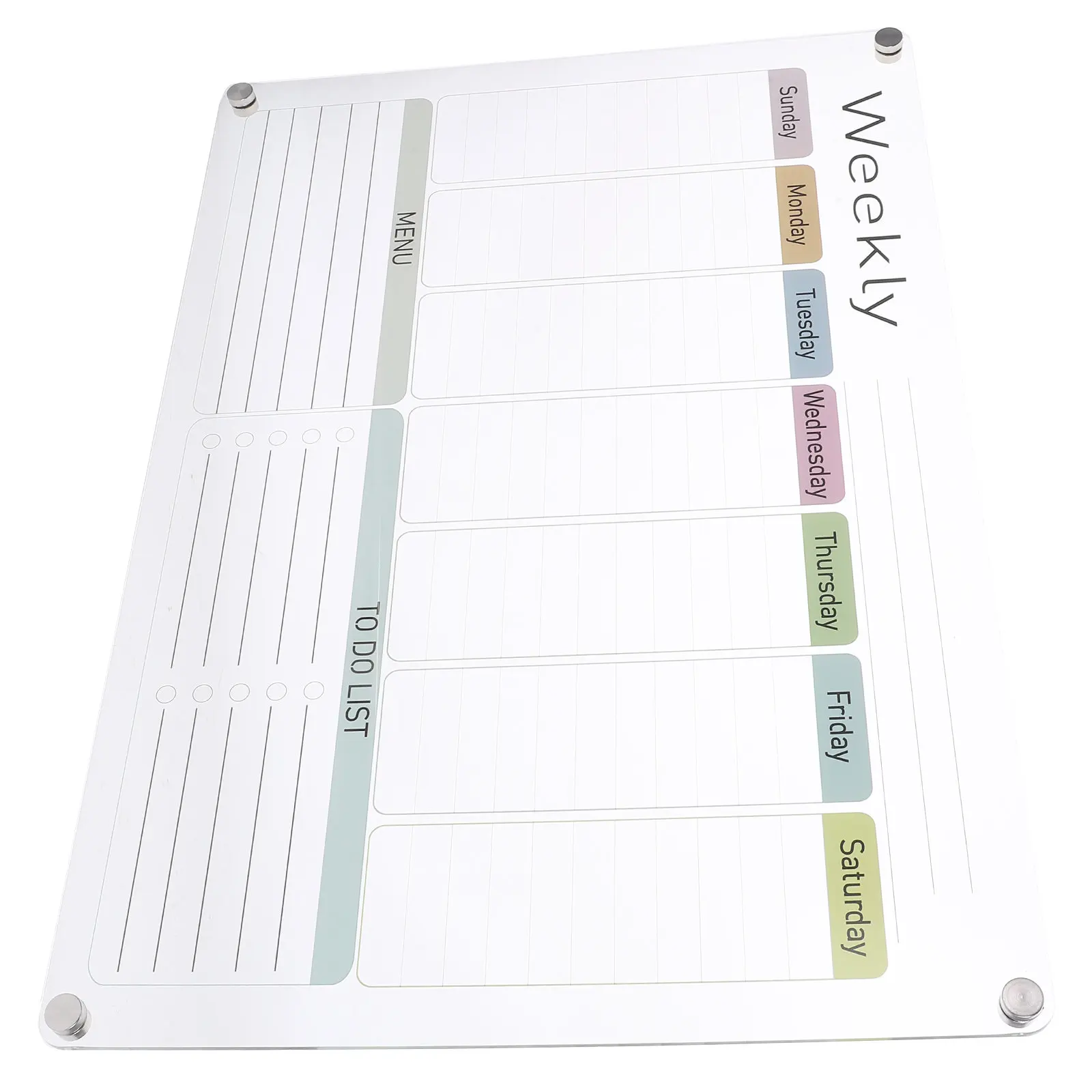 자석 아크릴 냉장고 메시지 보드 드라이 이레이즈 스케줄 플래너 화이트보드 주방 사무실 가정용 캘린더 알림