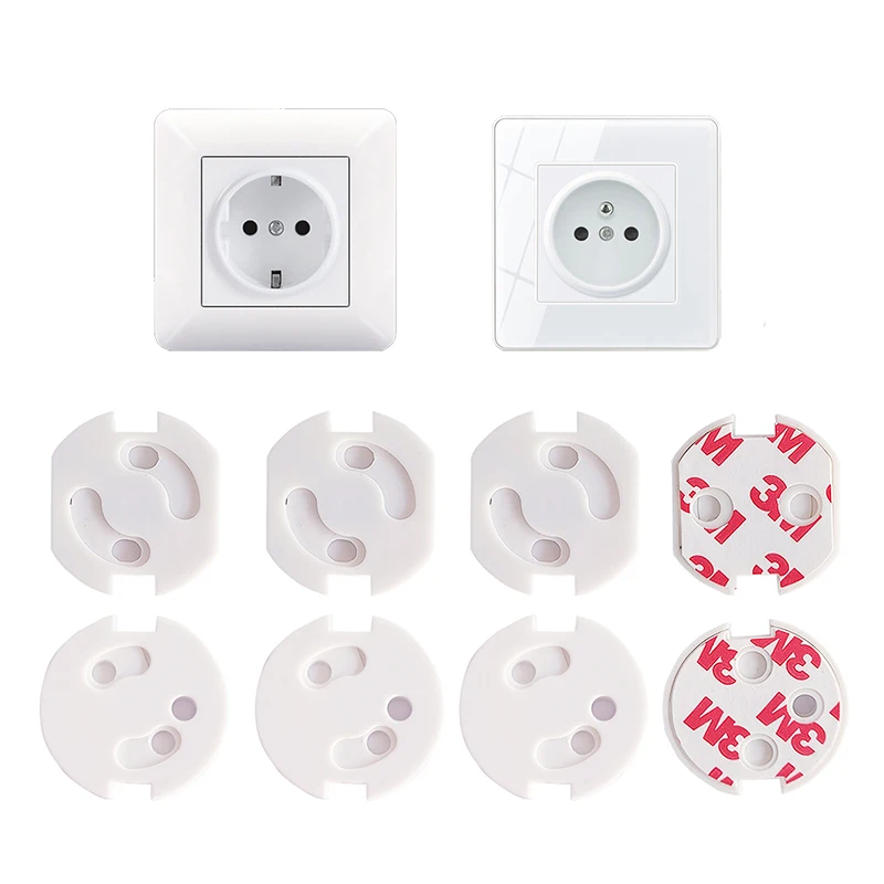 Generic LOT DE 6 Cache prise simple a mettre et enlever prise de courant  Electrique protection bébé sécurité enfant avec un STICKER à prix pas cher