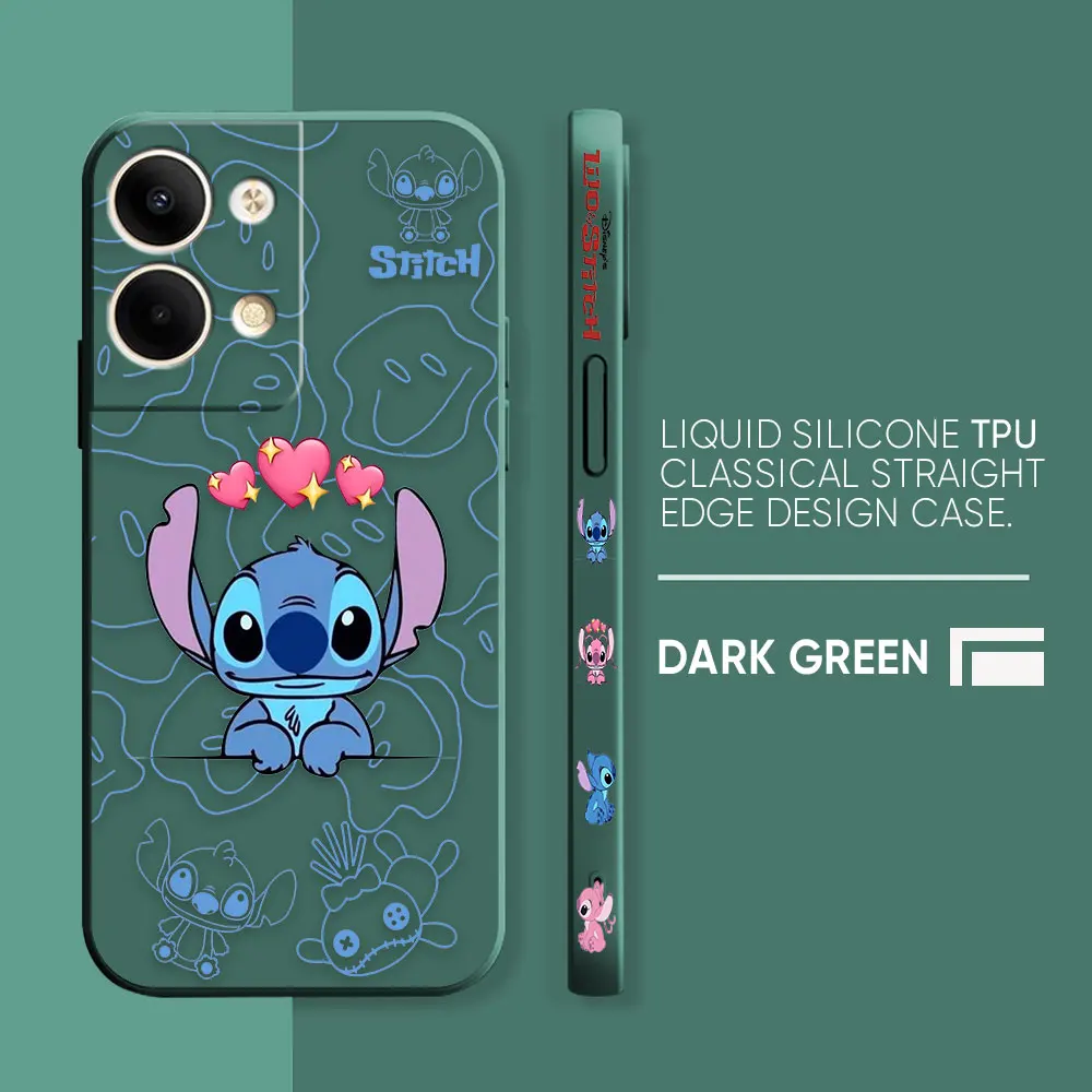 thumbnail image 1 of Case For OPPO RENO 8 7 9 6 7SE 5 4 4SE 4 3 4G 5G PRO PLUS Colour Simple Liquid Silicone Case Lilo And Stitch Angel Couple, 1 of 5