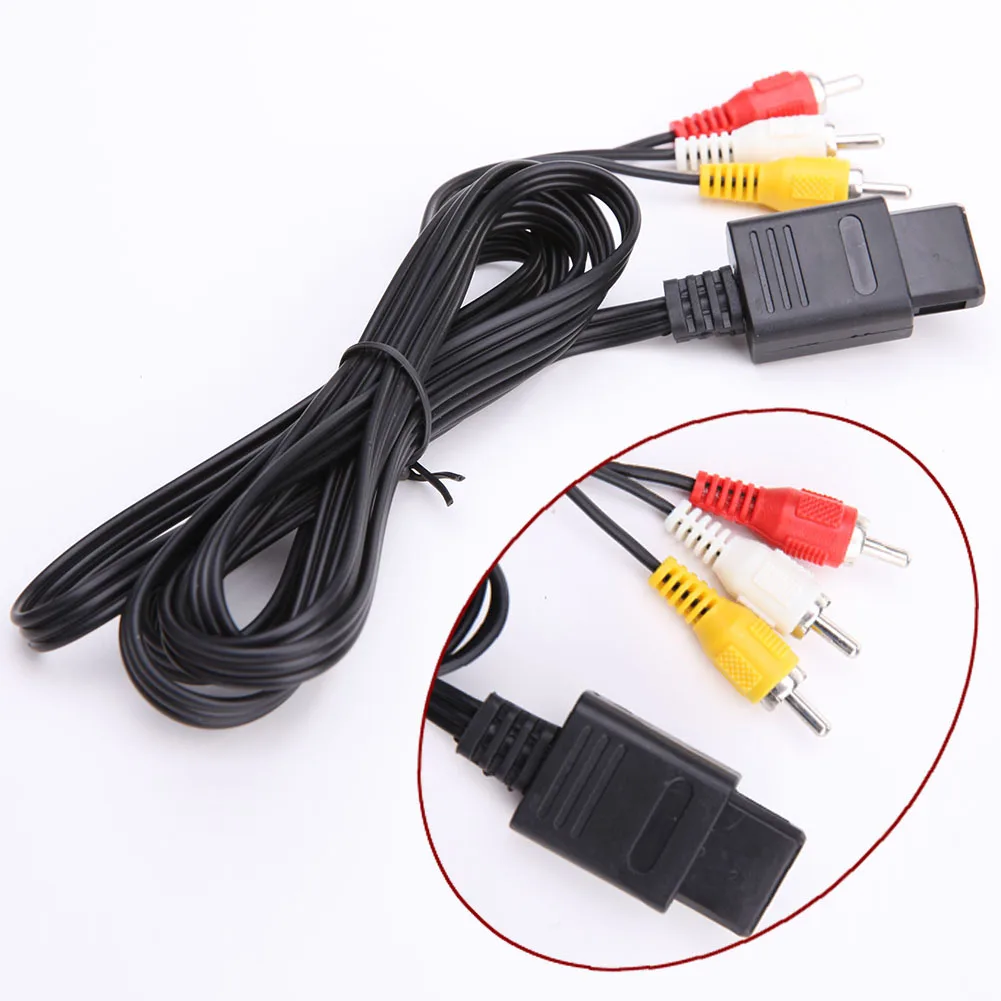 AV Audio Video A/V TV Cable Cord for Nintendo 64 N64 GameCube NGC SNES