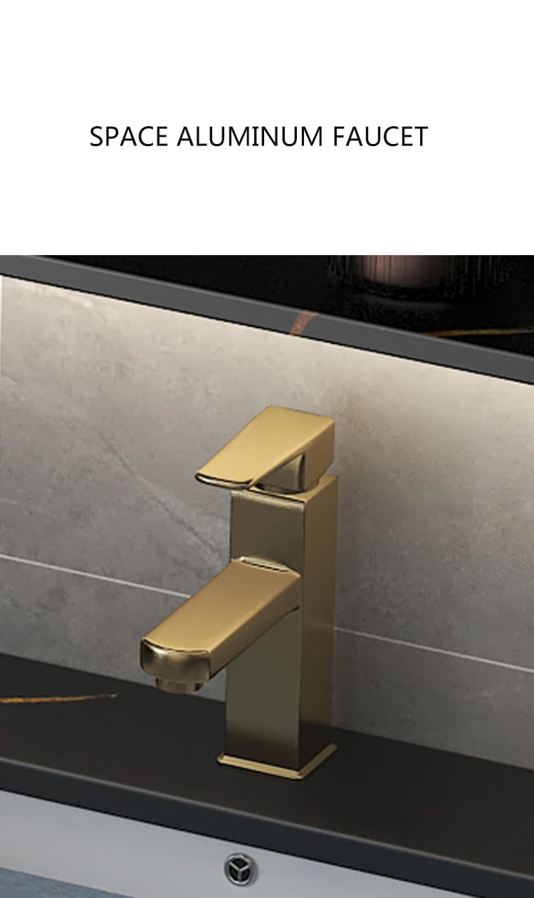 Rock-board Integrated Bathroom Wash Face Sink Bathroom Cabinet Combination Smart Mirror Cabinet