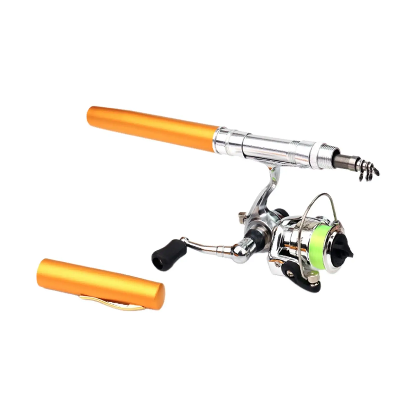 Mini Fishing Rod and Reel Combo Mini Pen Fishing Pole for Ice Fishing Travel