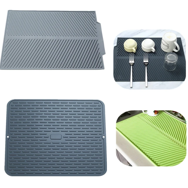 Silicon Dish Drying Mats Kitchen  Silicone Dish Drying Mat Table - Silicone  Dish Mat - Aliexpress