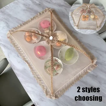 New Folding Food Mesh Cover Tent Home Dining Table Kitchen Counter Vegetable Anti Mosquito Umbrella Insect-proof Food Cover 2
