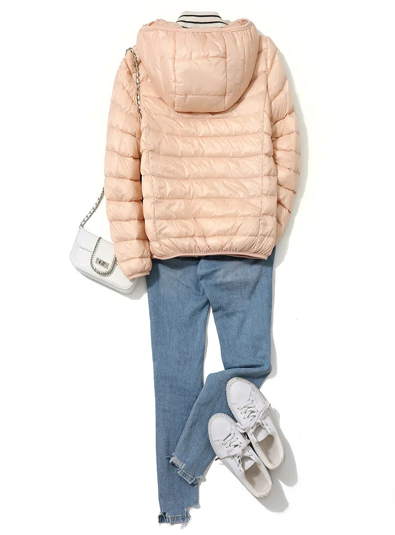 15 Colors Women Ultra Lightweight Puffer Jacket 2023 New Korean Fashion Hooded Short Female Wind-Resistant Breathable Down Coat