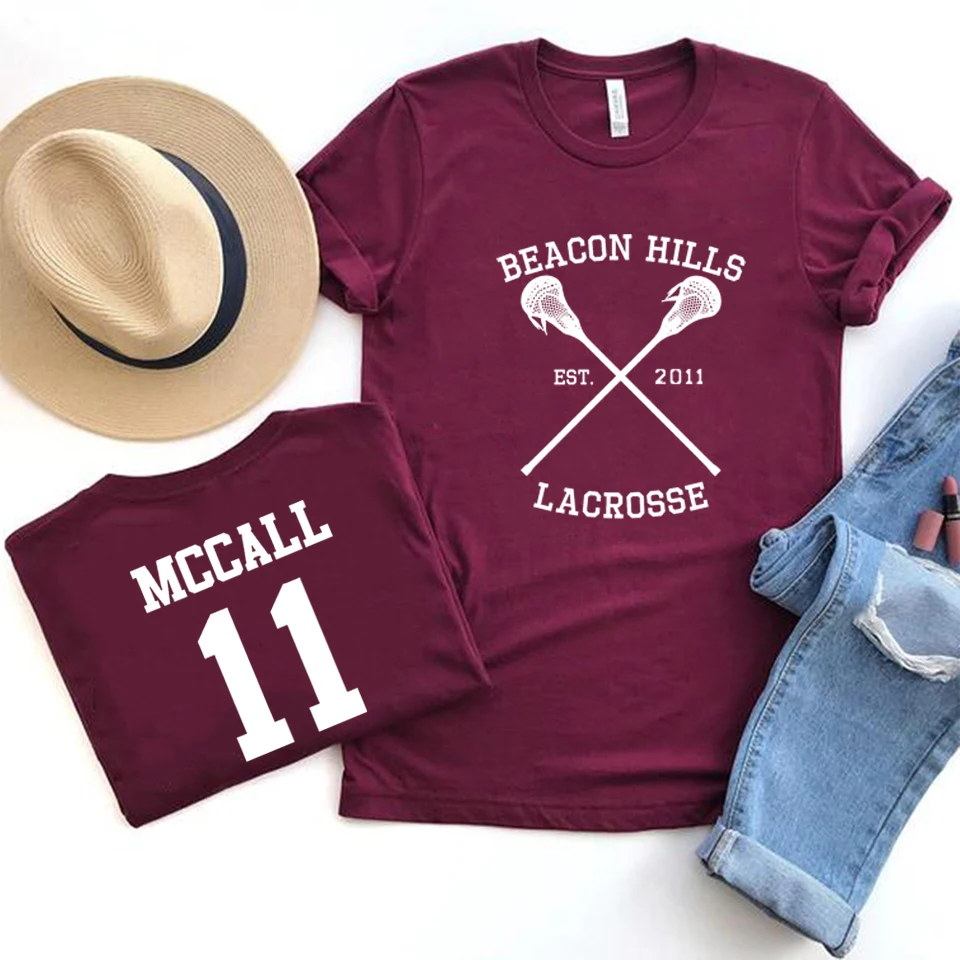 Teen Wolf Stiles Stilinski 24 McCall 11 T-shirt Women Men Beacon Hills Lacrosse Shirt Dylan Obrien Retro Teen Wolf Tv Show Tops 2