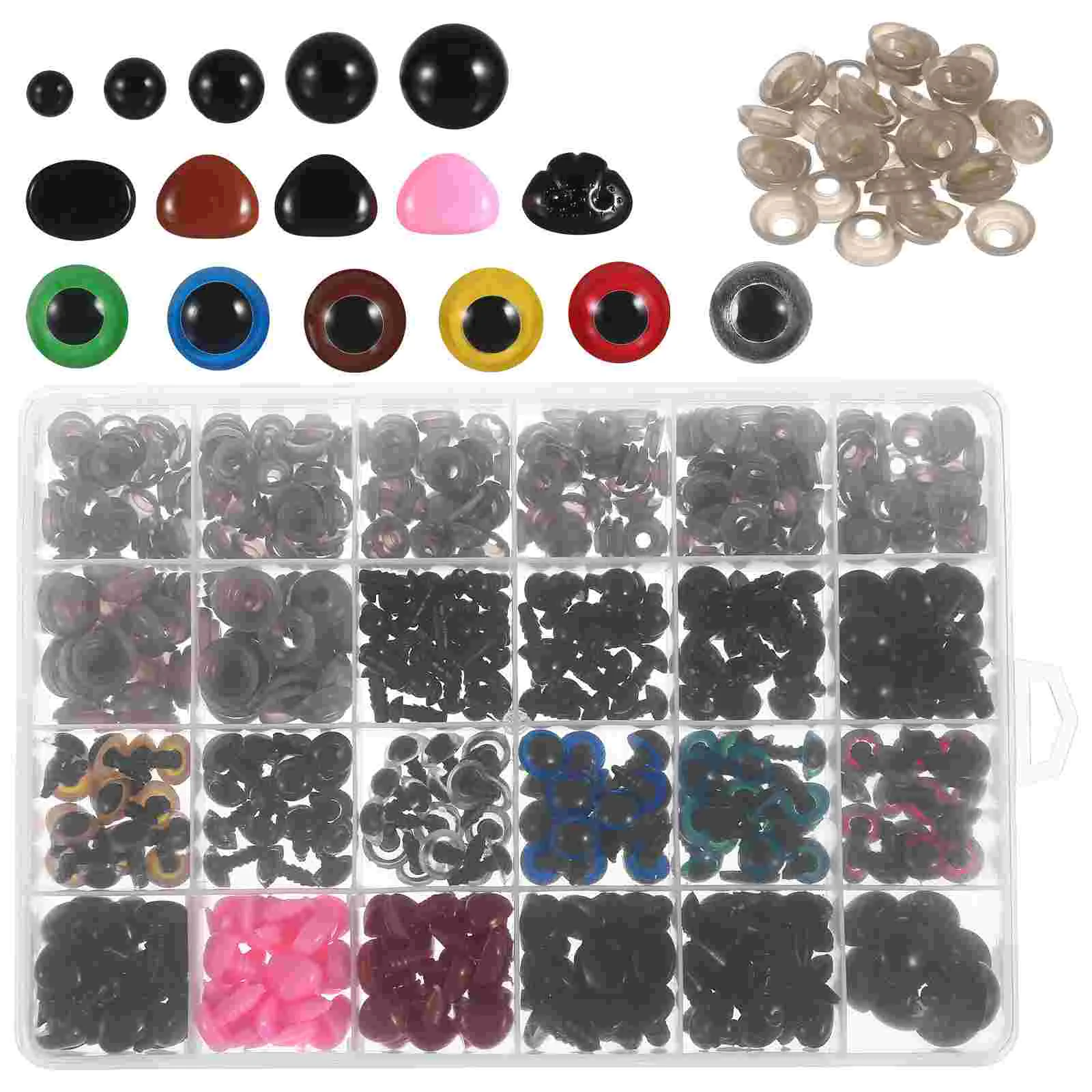 

600 Pcs Plastic Eye Set Stuffed Animals Eyes For Crochet Button Filling Safety Craft Toys With Washers