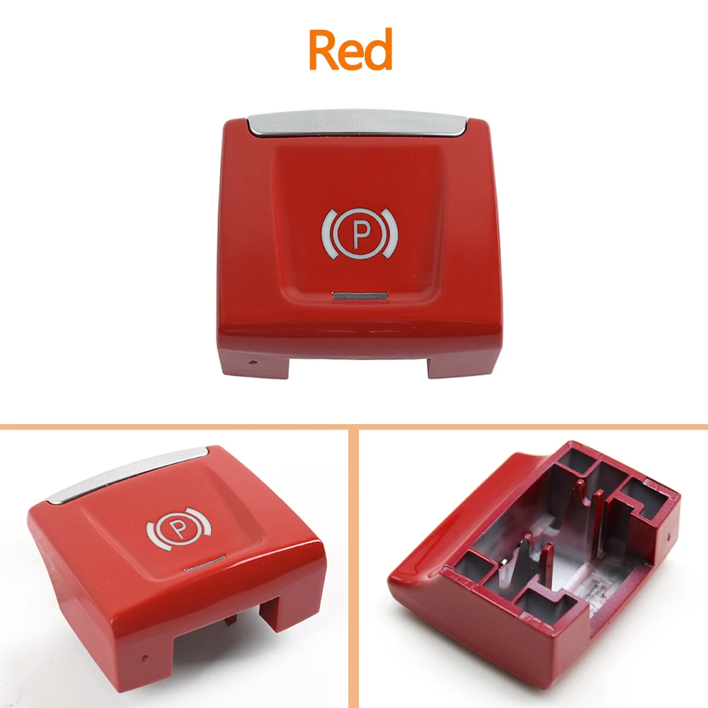 Black Red Electronic Parking Brake Switch Control Button
