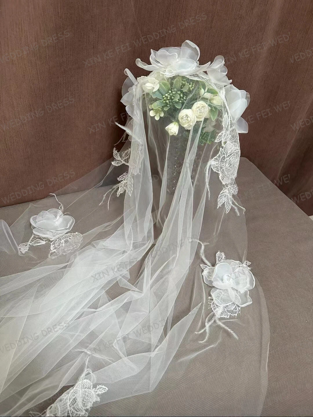 

2024 элегантная Фата для невесты Waltz, однослойная простая аппликация, свадебные аксессуары, свадебные аксессуары