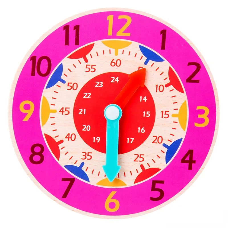 Educational Toys Wooden Clock Kids Toys Time Learning Teaching Aids Toys for Children Life Skills Training Games Kids Educational