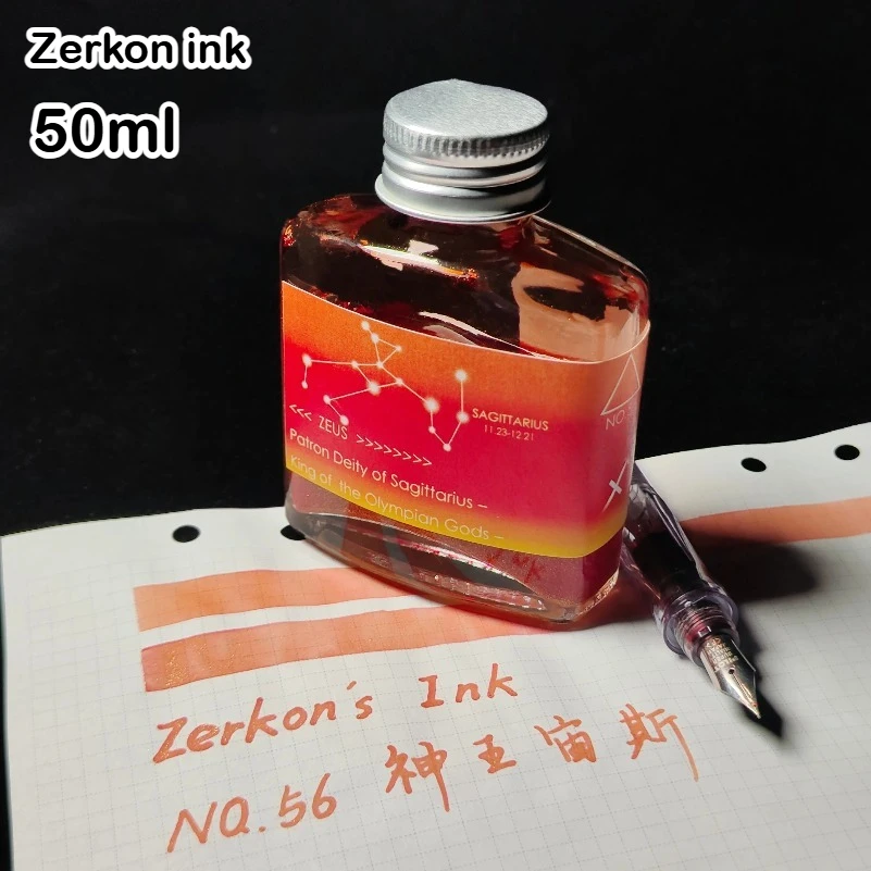 Zerkon Ink 59 색상 쉰 만년필 잉크 50ml 그라디언트 컬러 딥펜 잉크 마조앤 스쿨용 JINHAO 용품 문구류
