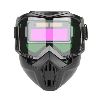 Maschera per saldatura automatica professionale montata sulla testa Occhiali Filtro leggero Maschera protettiva per attrezzatura per casco per saldatura antiriflesso