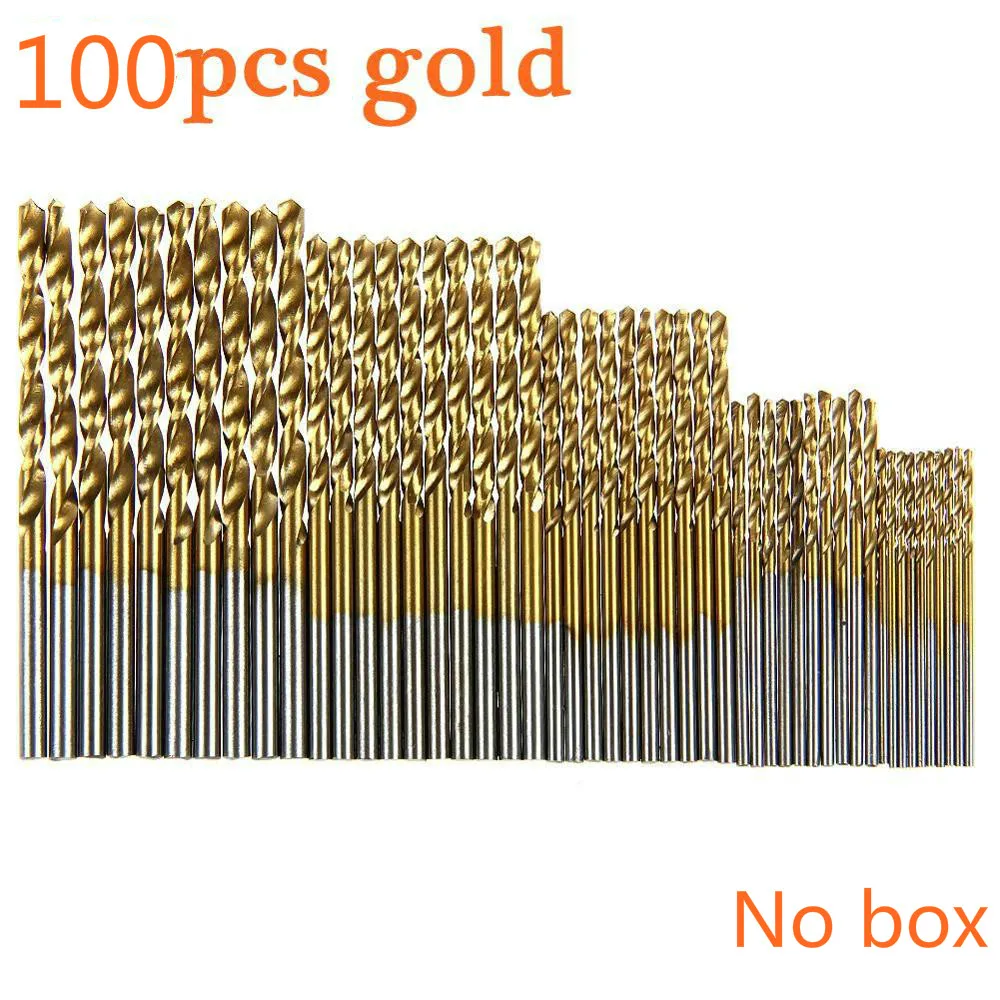 100-Piece Titanium Coated Mini Extractor Bit Set for Metal, Wood, and Aluminum Drilling