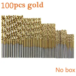 100 - Piece Titanium Coated Mini Extractor Bit Set for Metal, Wood, and Aluminum Drilling (100Pcs)