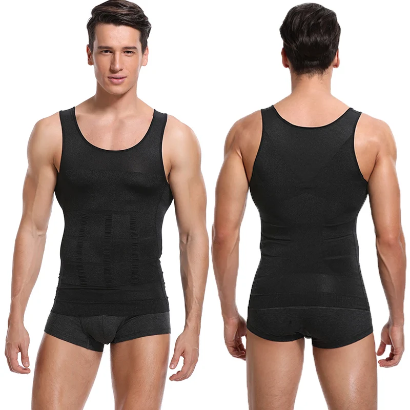 Men's Body Shaper Slimming Tummy Vest Thermal Compression Shirts Sleeveless  Tank Top