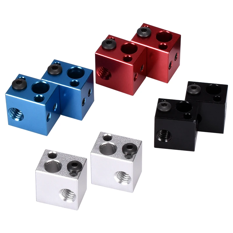 2pc Maketbot Heated Block 3D Printer MK7 MK8 Heating Aluminum Block 16*16*12mm for V6 J-head Extruder Hotend