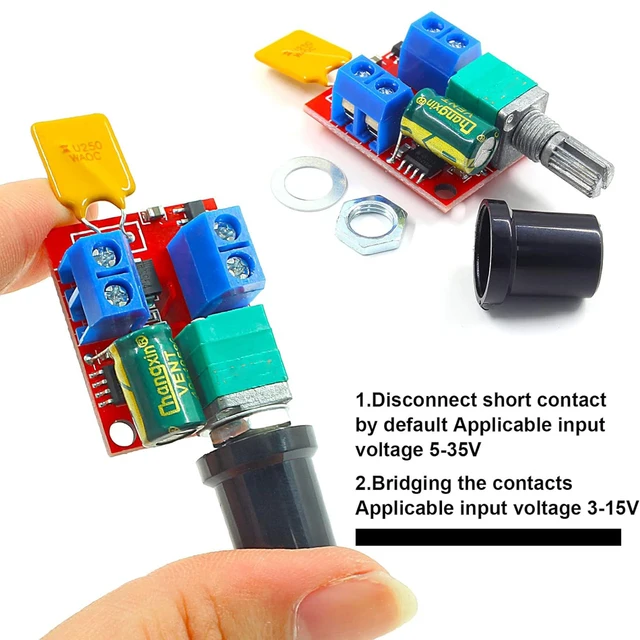 2 Regolatori PWM DC 3-35V 5A - Controllo Velocità Motori E Dimmer LED, Mini Dimensioni - Foto 3