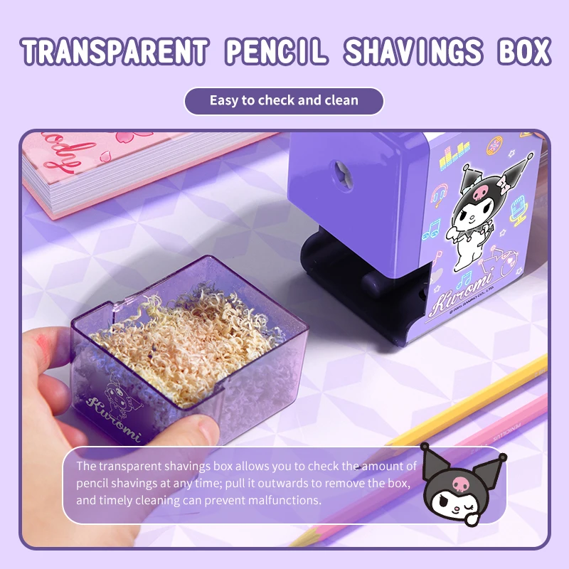 Sanrio Pencil Sharpener Fast Sharpening Easy to Use for Kids Students School Office Stationery Cute Anime Merch Kawaii Gift - 5