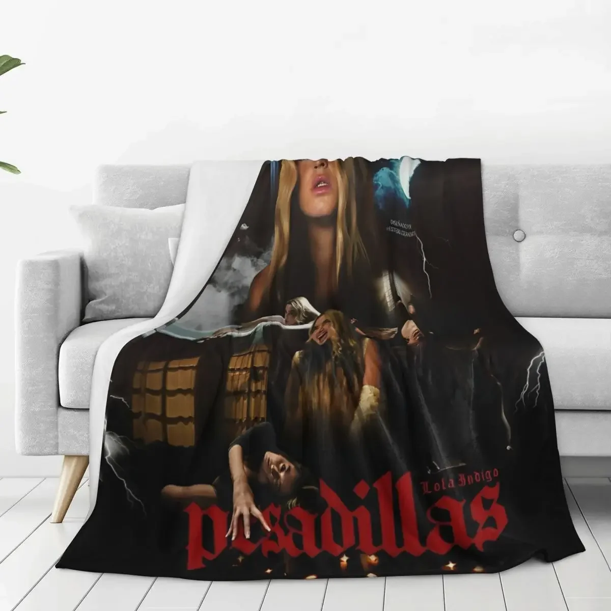 Lolas Indigos Blanket Quality Super Warm Spanish Singer Dancer Throw Blanket Winter Camping Couch Bed Street Trend Bedspread 4
