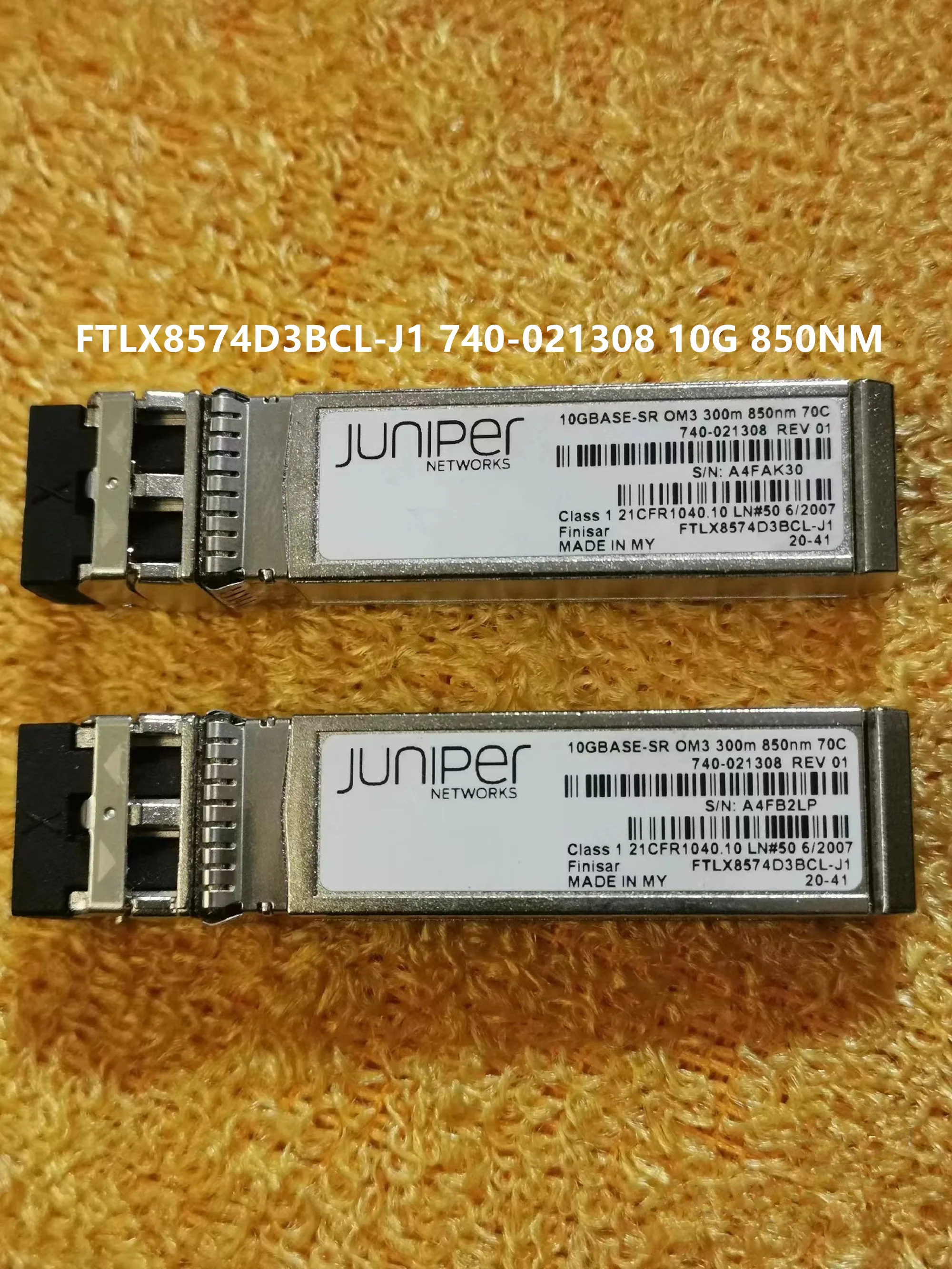 Juniper Fiber Module 10g SFP AFBR-708SMZ-JU4 740-030658 740-021308 AFBR-709SMZ-JU4 FTLX8571D3BCL-J1 FTLX8574D3BCL-J1 850NM 300M