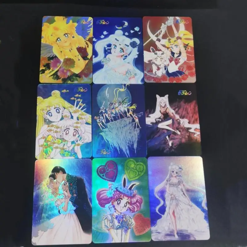 

6Pcs/set Sailor Moon Aino Minako Chibiusa Self Made Anime Game Characters Classic Series Refraction Collection Card Toys Gifts