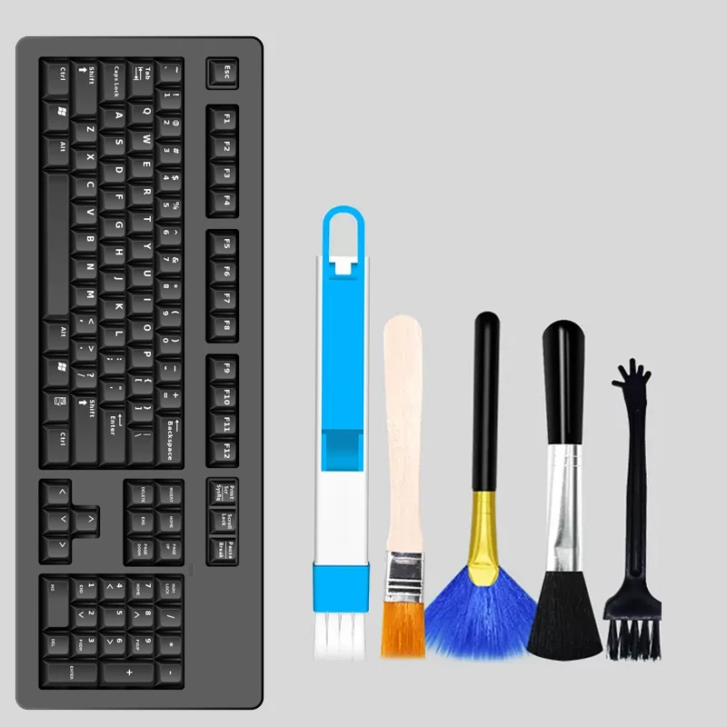 Ensemble de pinceaux pour clavier d'ordinateur portable, outils de brosses souples, espace anti-poussière, livres