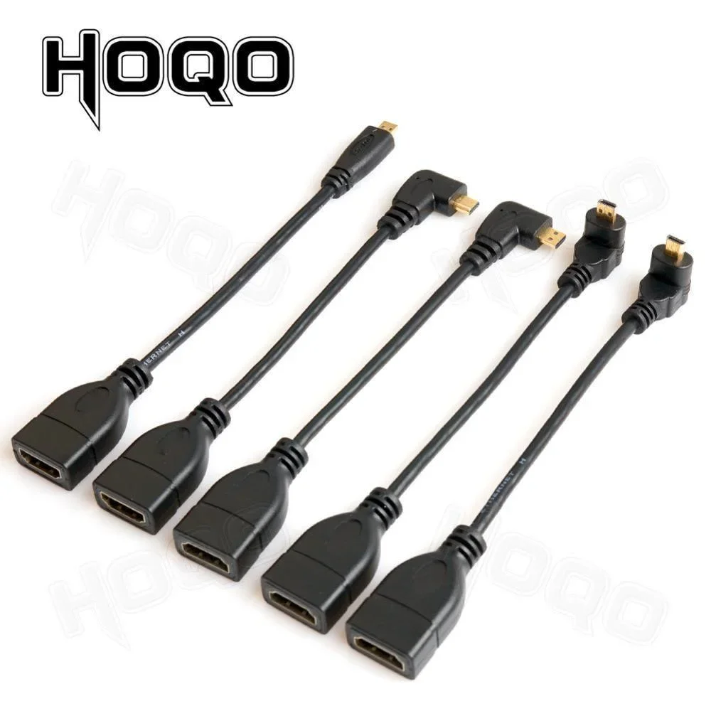 90 Degree Micro HDMI to HDMI Cable UP/Left/Right Angled Micro Cable for Digital camera Sony a6400 GH4 tablet 50cm/150cm hdmi cable