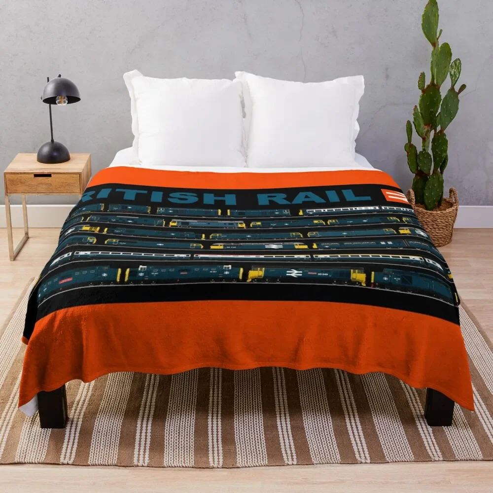 

Британские железнодорожные поезда, кирпичное одеяло, пушистый мягкий плед на заказ для младенцев, одеяла