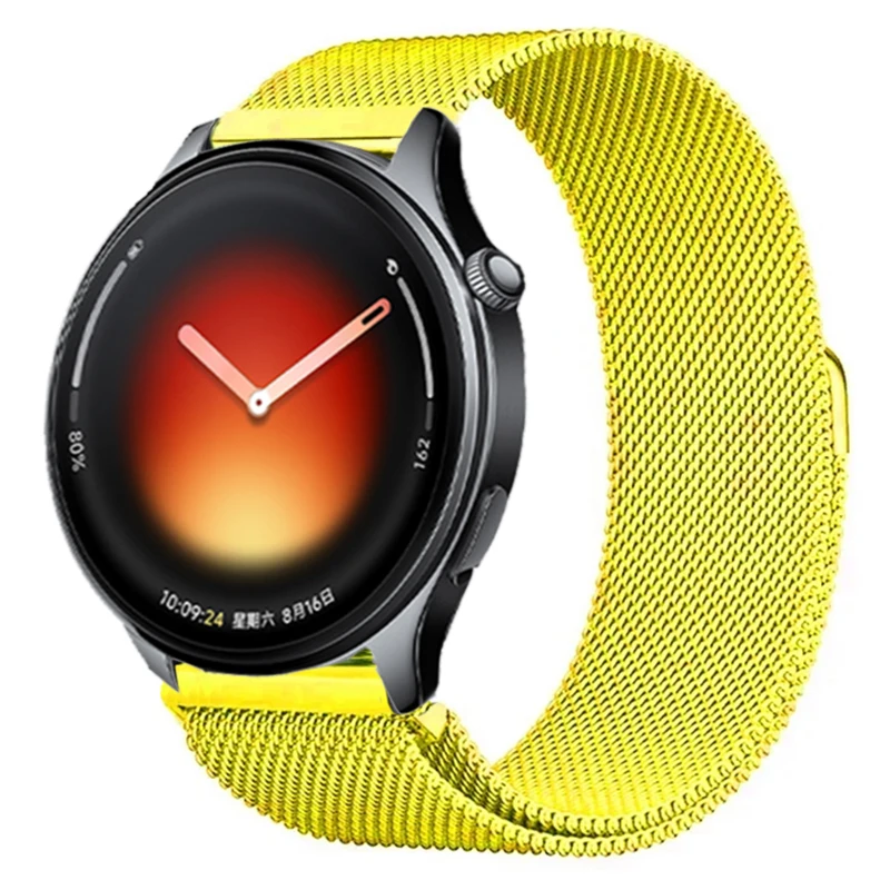 Sleek Stainless Steel Milanese Strap - 22/20mm Metal Band, Color 2