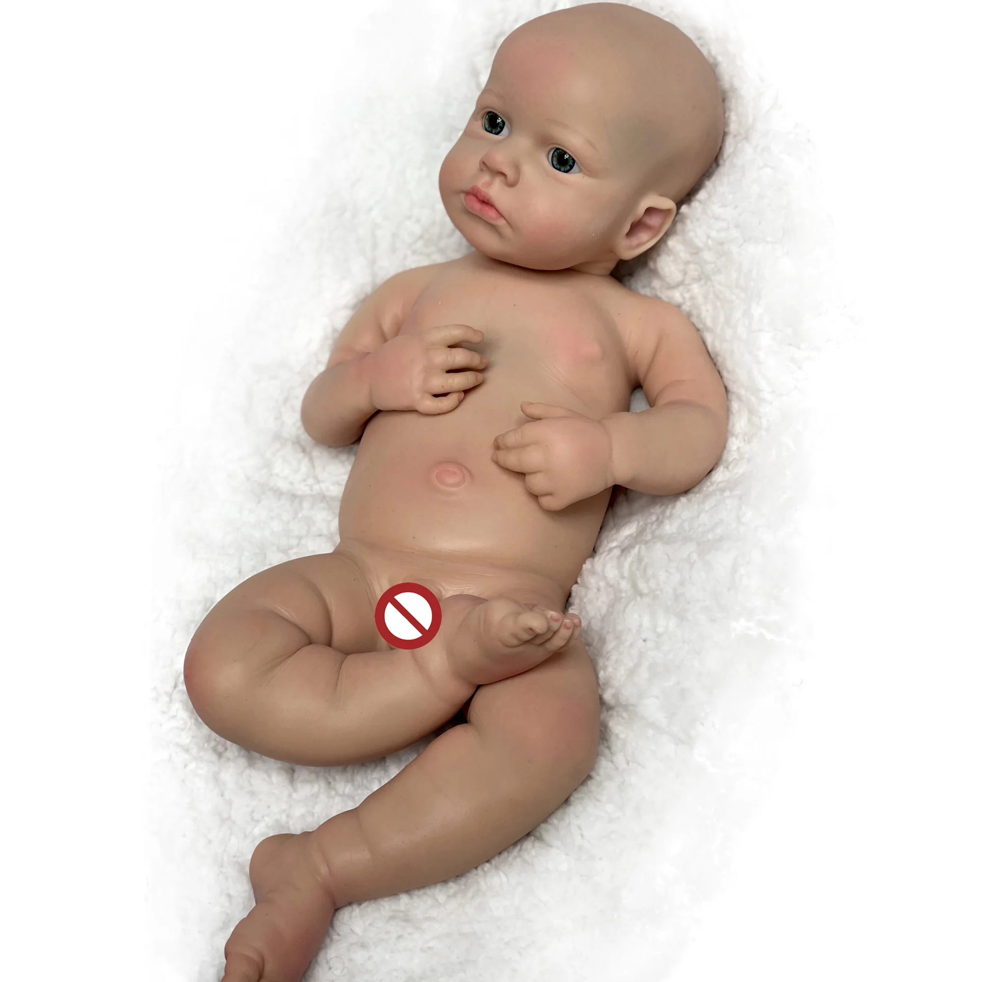 Bebe reborn de silicone recem nascido realista,18 Polegadas bebe