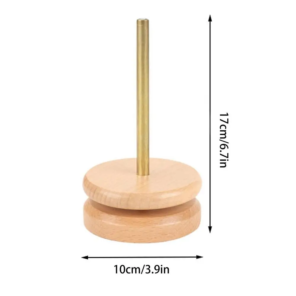 Knitting Yarn Holder Wooden Yarn Roller Crochet Tools Knitting Yarn Winder Rotation Axis for Smooth Weaving Crocheting Supplies