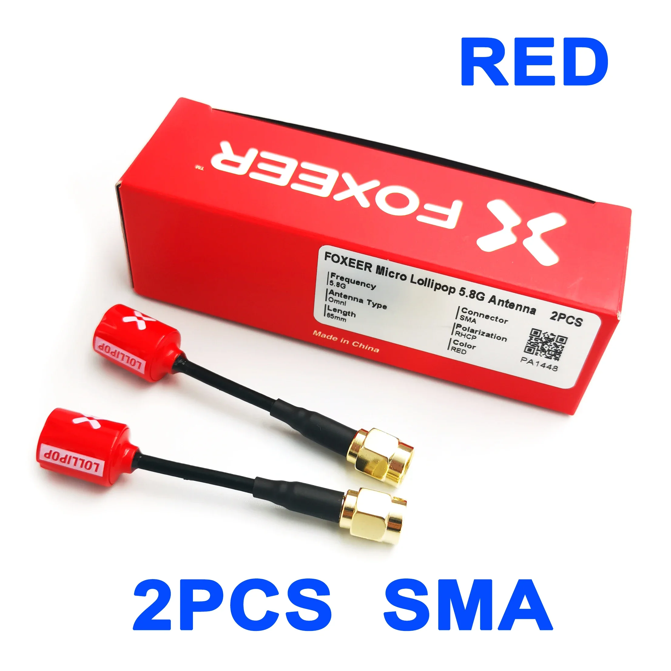 2pcs Red SMA V4