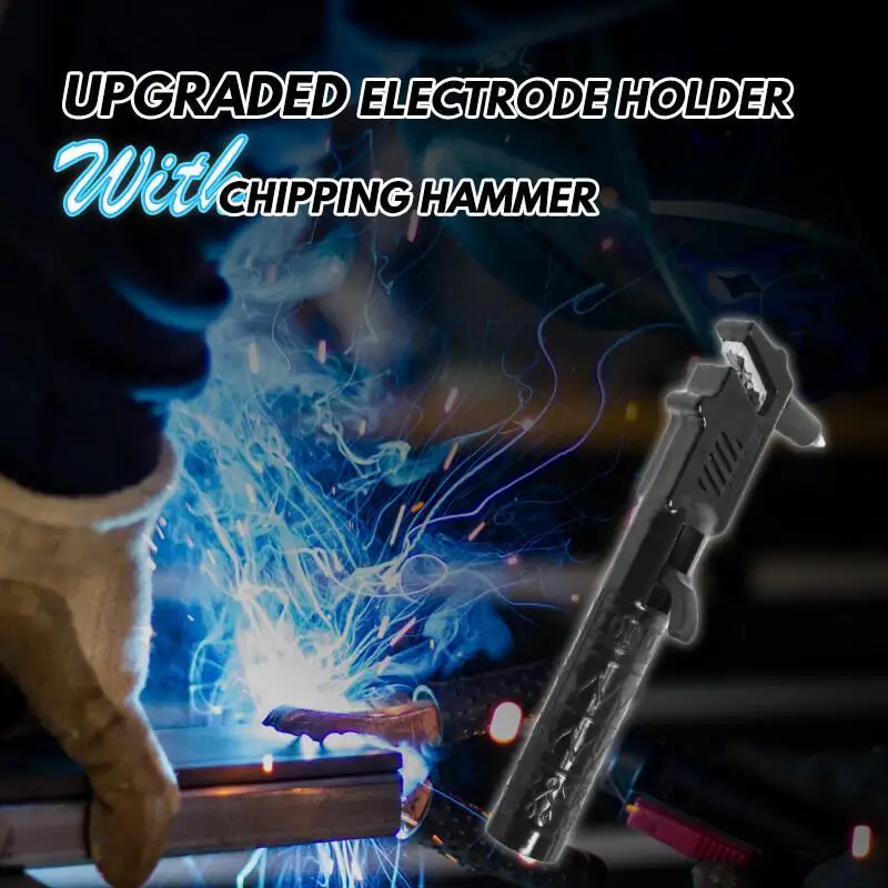 Electrode holder with chipping hammer professional tool welding rod cable holder