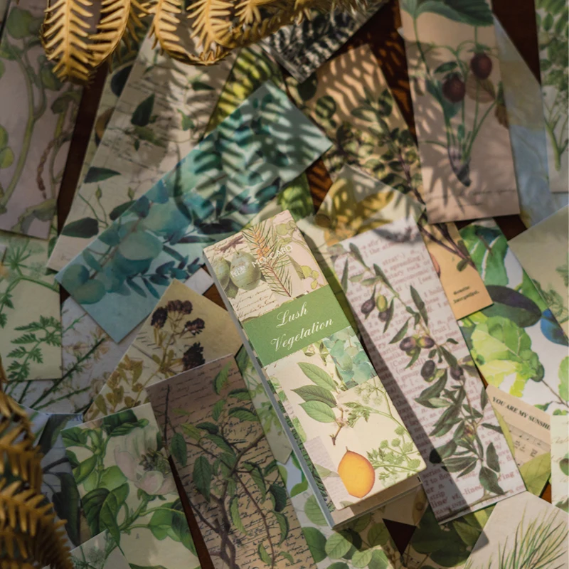 Vintage-Inspired Washi Paper Sticker Collection: Butterflies & Natural Plants