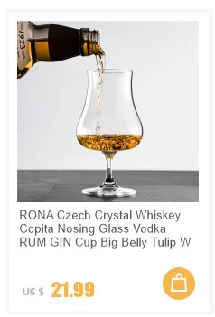 Description Picture 3 of itemCzech Crystal Brandy Snifter, Whiskey RONA Copita Nosing Glass, Vodka, RUM, Gin Cup, Big Belly, Tulip, Whisky Serving Goblet