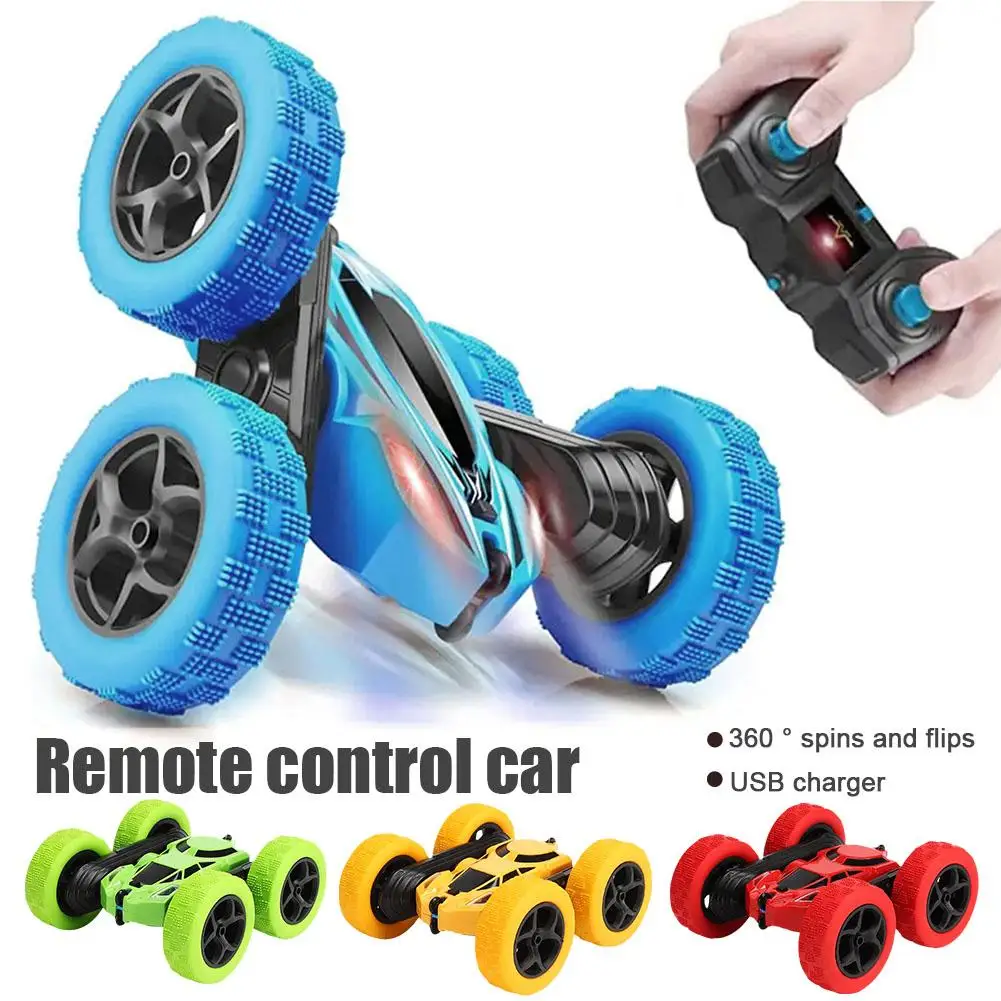 

2.4G Amphibious Stunt Remote Control Vehicle Double Children's Toys Rolling Technology Electric New RC Sided Vehicle Drivin H6W3