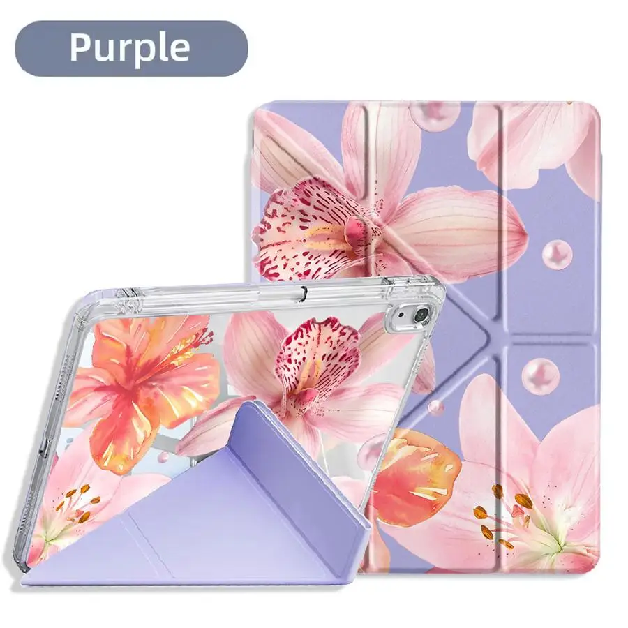 Y-Fold Pink Lily Tablet Holder Cover