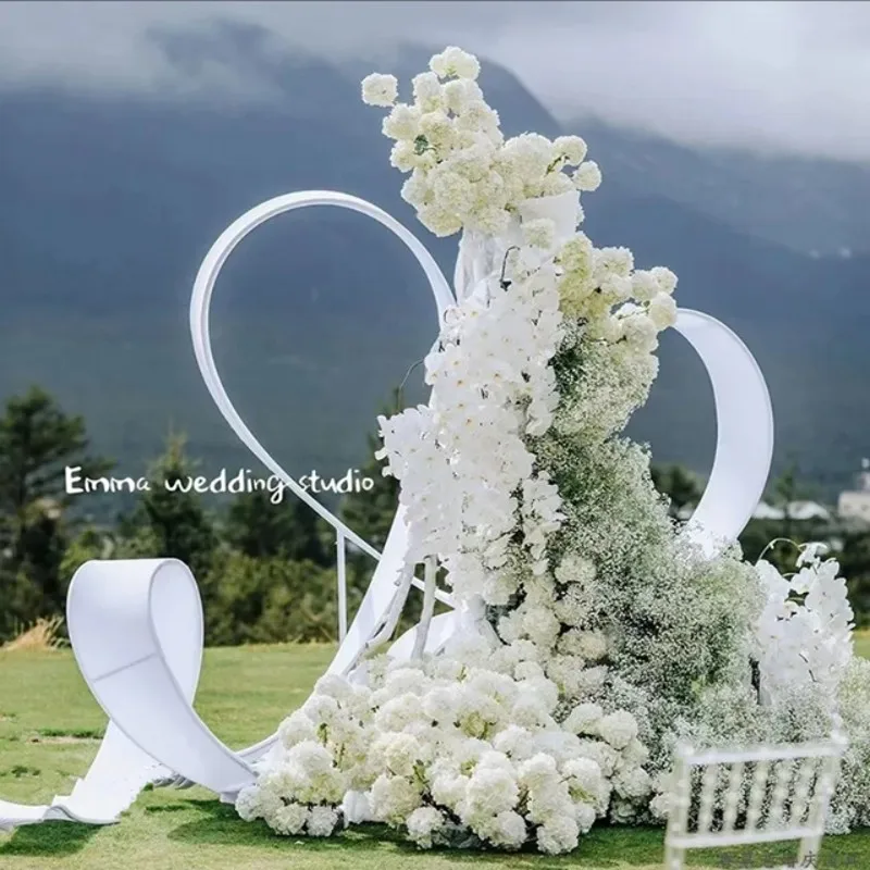Wedding Decoration Variable Wave Arc Aluminum Plastic Pipe Sunshine Plate 6m Long Party Stage Backdrop Ceiling Site Layout wedding arch stand party arch set wedding arch set
