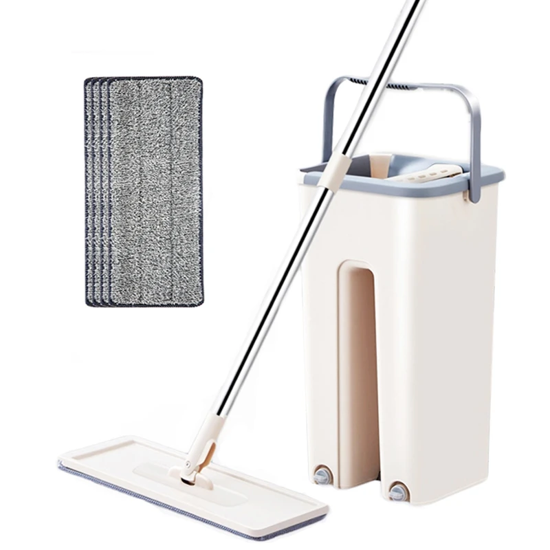 Squeeze Mop With Bucket Hand Free Floor Mop Household Cleaning Tool 360