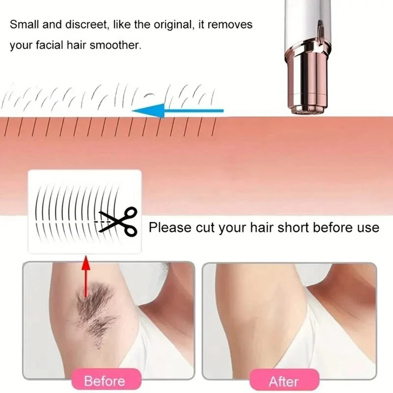 A01V-4Pcs For Finishing Touch Flawless Facial Hair Remover Replacement Heads-Painless And Effective Hair Removal