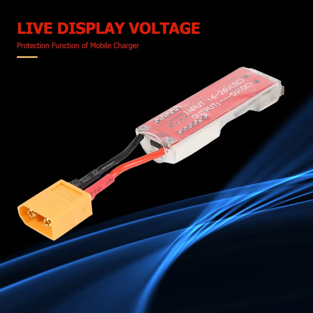 2S-6S 리포 리튬 배터리 충전기 변환기 출력 5V XT60 플러그-USB 충전기 변환기 어댑터(휴대폰용) USB 팬