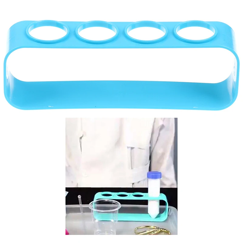 

Plastic test tube rack 4 holes holder support lab test tube stand shelf 29mm