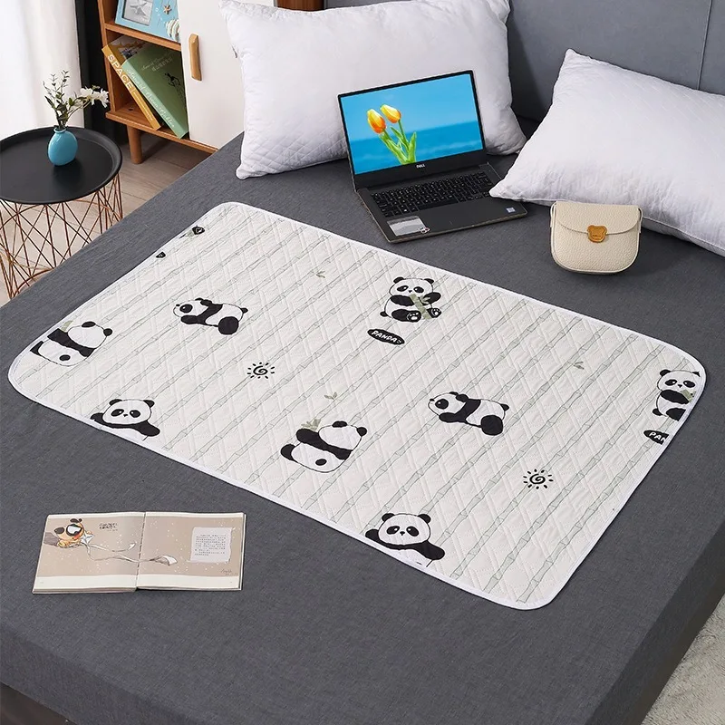 Baby Cartoon Waterproof Bed Protector Washable Pads Cotton Diaper Changing Mat Covers Dinosaur Plaid Diapering Toilet Training