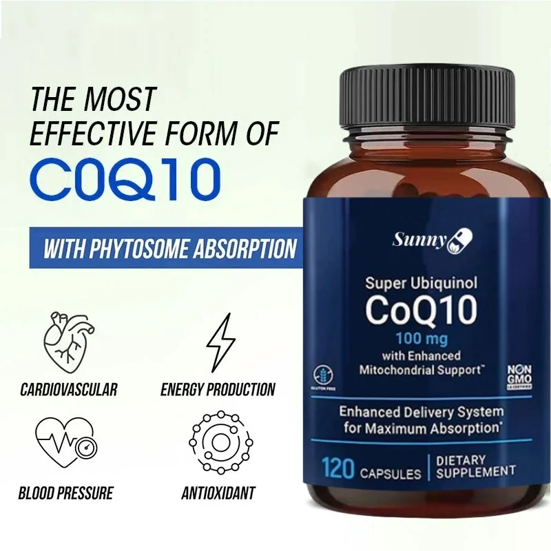 Super Absorbable Coenzyme Q10 Supplement 100mg for Efficient Energy Production and Circulatory Health